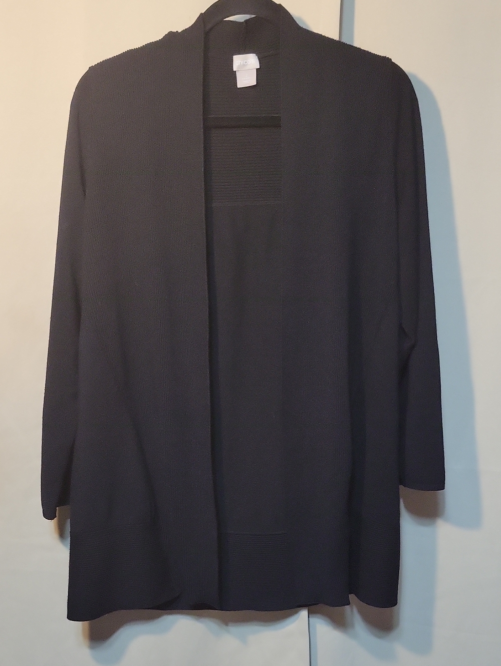 Chico's Black Open-Front Women's Cardigan Sweater